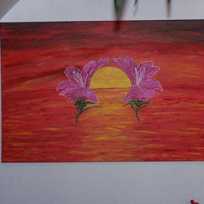 coucher de soleil sur mer  $  vendu
