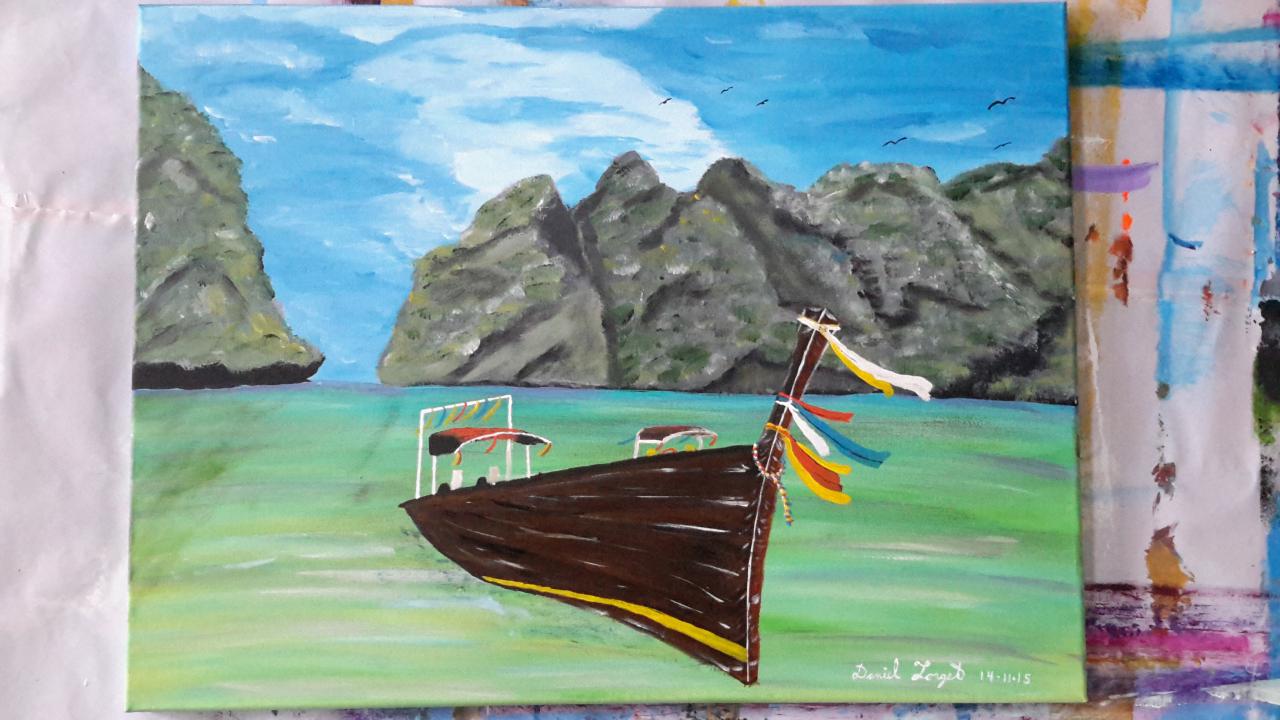 Beau paysage bord de mer Asie  $185.00