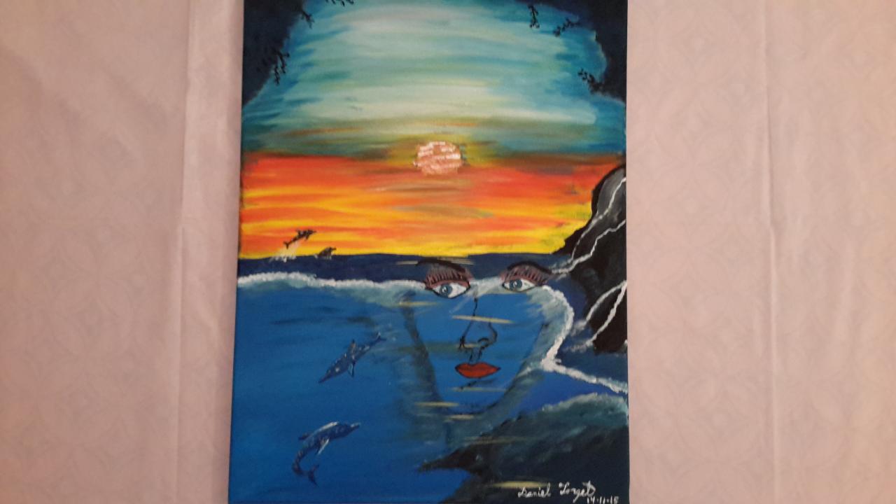 Visage caché dans l'eau  $135.00