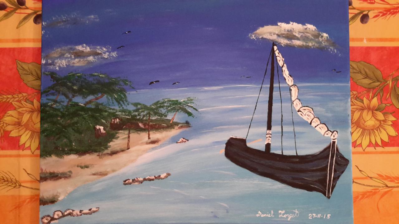 voilier  des une plage du sud $85.00