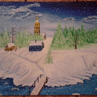 Petit village en Russie  $140.00