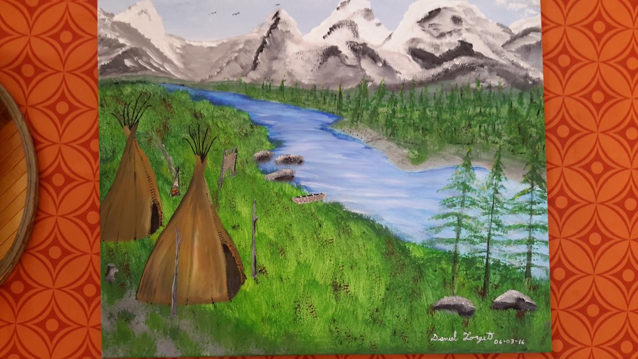 Campement d'indiens près de la rivière  24