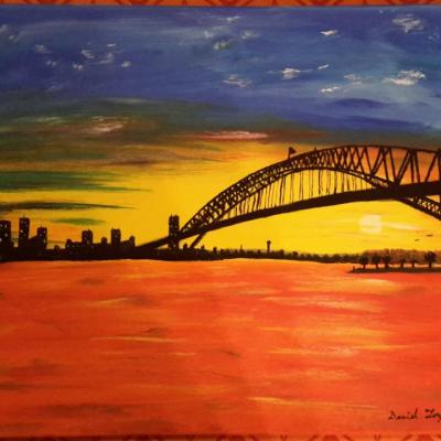 Coucher de soleil sur le pont de Sidney  24