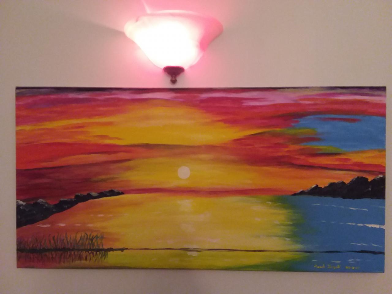 Coucher de soleil dans la baie